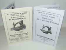 Willcox and Gibbs Sewing Machine Chainstich Illustrated Parts Manuals Repro