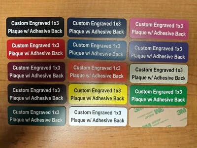 Custom Engraved 1x3 Plaque / Plate Sign Tag Shadow Box Gift Trophy ANY COLOR - Image 1 of 3