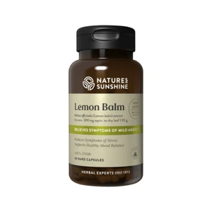 New Nature's Sunshine Lemon Balm 1.95g 60 Capsules Natures Anxiety Stress Relief - Picture 1 of 1