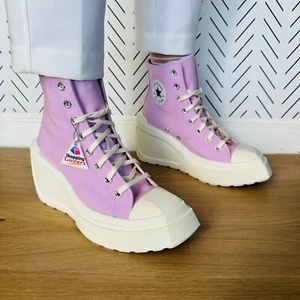 🤩Converse Chuck 70 de Luxe Wedge Platform Size 9 Womens Shoes Hi Purple A07584C - Picture 1 of 11