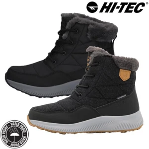 Hi-Tec Womens Waterproof Insulated Snow Boots Black Thinsulate Frosty WP 200 - Picture 1 of 11