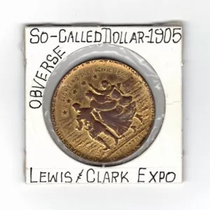 Lewis and Clark Expo 1905 llamado token de dólar, Portland Oregon - Imagen 1 de 2