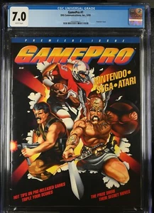 💎 GAMEPRO Premiere Issue #1 not Nintendo Power Magazine CGC Graded 7.0 RARE NES - Picture 1 of 2