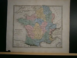 Grande carte 44 cm X 36 cm couleur an1878: France Gaules - Picture 1 of 3