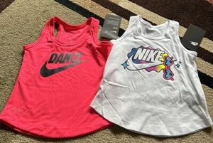 Nike Lot Of 2 Tank Tops Toddler Girl Size 2T NWT - Picture 1 of 8