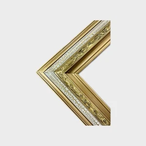 20 x 24 In Stock-Classic style wood picture frame, crackle finish, gold leaf - Picture 1 of 11