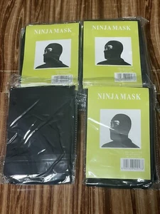( 1 doz ) 12 pieces - Adult Unisex NINJA FACE MASK BLACK - Picture 1 of 3