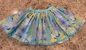 NWT Gymboree Turquoise Floral Tutu Tulle Skirt Size 5T - Picture 1 of 4