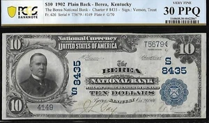 1902 $10 NATIONAL BANK OF BEREA, KENTUCKY ULTRA RARE CH 8435 #379 - Picture 1 of 2