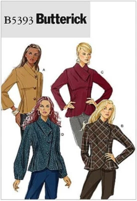 Butterick Sewing Pattern B5393 Misses Jacket Fitted Lined 4 Styles Size 14-20 UC - Image 1 of 4