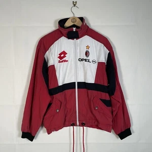 Lotto Jacke Herren Rot Größe S A C Mailand Fußball Vintage Mantel - Bild 1 von 14
