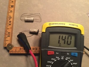 2 Vintage NOS LENKURT Polystyrene Film Capacitors 0.0014uf 300V 1% No. 056-24 - Picture 1 of 1