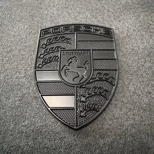 Original Porsche Wappen Schwarz für Fronthaube Motorhaube 911 Boxster Panamera - Bild 1 von 6