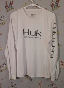 🎣 Huk Performance Fishing Shirt Womens XL White Long Sleeve Outdoor Lightweight - Picture 1 of 12
