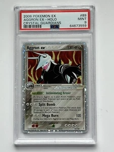 2006 Pokemon EX Crystal Guardians - Aggron Ex Holo #89 PSA 9 MINT - Picture 1 of 2