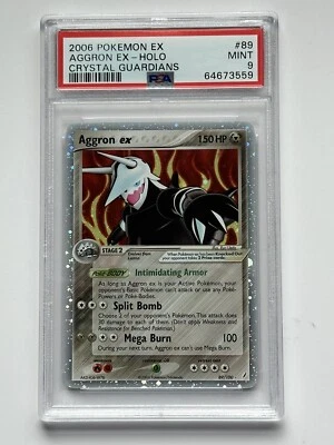 2006 Pokemon EX Crystal Guardians - Aggron Ex Holo #89 PSA 9 MINT - Image 1 of 2