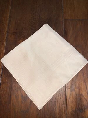 Ivory Square Pocket Scarf BRAND NEW 100% English Silk 39cmx41cm Subtle Line - Image 1 of 4