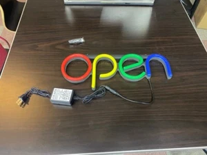 16" W LED Business OPEN Sign, 4 Colors - Picture 1 of 3