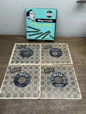 Bing Crosby 45 RPM Drifting And Dreaming Decca Records Box Set of 4 ~ 1950~9-113 - Image 1 of 4