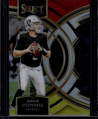 2023 Panini Select Red Yellow Die Cuts #163 Aidan O'Connell Raiders Rookie - Image 1 of 2