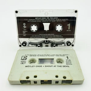 Motley Crue Cassette Tape Lot: Dr Feelgood & Shout At The Devil Vintage 80s Rock - Picture 1 of 7