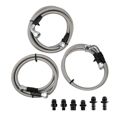 Transmission Cooler Lines Kit Heavy Duty Hose Fit For Dodge Ram 47RE 96-02 - Image 1 of 4