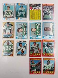 1970-1973 NY Jets 14 Karten Lot Don Maynard Matt Snell John Riggins WK Hicks - Bild 1 von 9