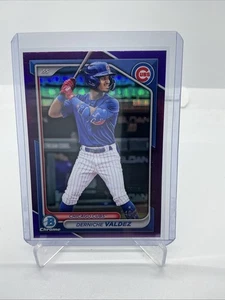 2024 Bowman Draft - Chrome Derniche Valdez #BDC-188 Purple Refractor /250 (RC) - Picture 1 of 2