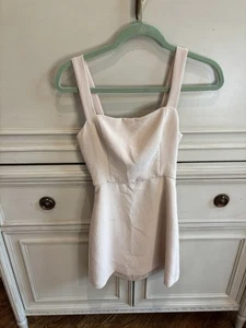 Wilfred Aritzia Atemperature Tie Back Dress Beige 00 Minimalist Fleck Open Back - Bild 1 von 7