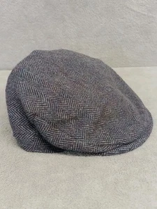 Hanna Hats Irish Pure New Wool Gray Tweed Childrens Hat Flatcap Newsboy Medium - Picture 1 of 10