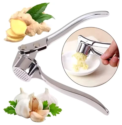 Trituradora de ajo de acero inoxidable prensa de ajo rebanadora picadora exprimidor cocina manual Foto 1 de 4
