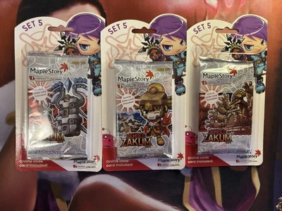 Набор Maplestory iTCG 5 Behold Zakum Blister Pack художественный набор 3 бустера запечатанные - Изображение 1 из 2