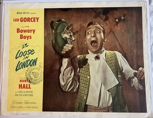 BOWERY BOYS 1953 LOOSE IN LONDON ORIGINAL MOVIE LOBBY CARD HUNTZ HALL LEO GORCEY - Picture 1 of 2