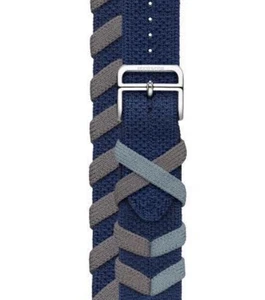 Bracelet Hermès cuir marine double tour pour Apple Watch 40 mm 41 mm 42 mm bracelet neuf - Photo 1 sur 12