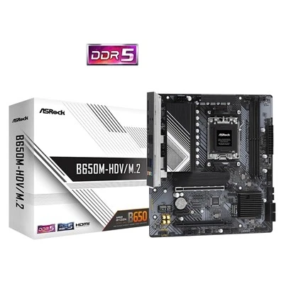 Asrock B650M-HDV/M.2 Amd Am5 Socket Motherboard Micro-Atx 2X Ddr5 Slots 3X M.2 S - Image 1 of 1