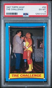1987 TOPPS WWF HULK HOGAN ANDRE THE GIANT CHALLENGE #58 TRADING CARD PSA 6 EX-MT - Picture 1 of 4