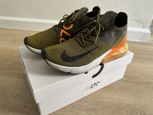 Size 8 - Nike Air Max 270 Flyknit Olive Flak - Picture 1 of 6