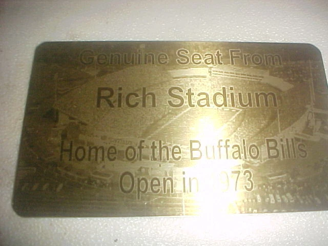 PLACA ASIENTO ESTADIO BUFFALO BILLS Rich  Foto 1 de 1