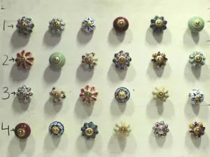 24 Pc Ceramic Knob Vintage Door Wardrobe Drawer Handle Pull Cupboard Lot - Picture 1 of 7