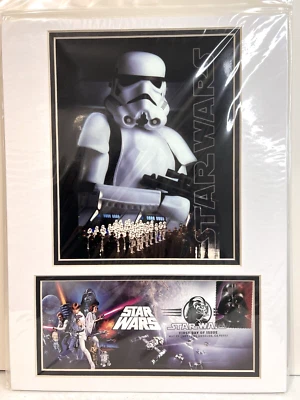 2007 Star Wars Storm Trooper Celebration IV  Art Print 1 Day Issue Stamp Matted - Image 1 of 2