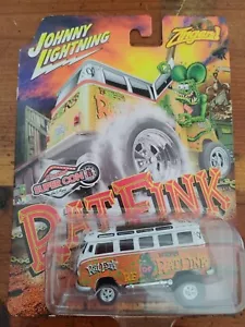 2022 Johnny Lightning Las Vegas Supercon 1965 VW Samba Bus Rat Fink Zinger 1/64 - Picture 1 of 4