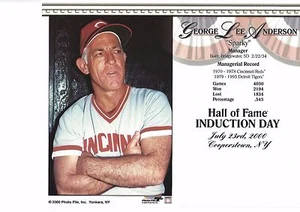 Sparky Anderson- Manager Cincinnati Reds - Hall of Fame Supercard 8" x 10"  - Picture 1 of 3