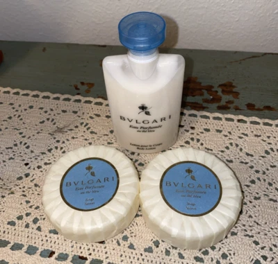 Loción de viaje Bvlgari White Belu Savon 2 barras de jabón de 2,6 oz cada una 5,2 oz NUEVO Foto 1 de 3
