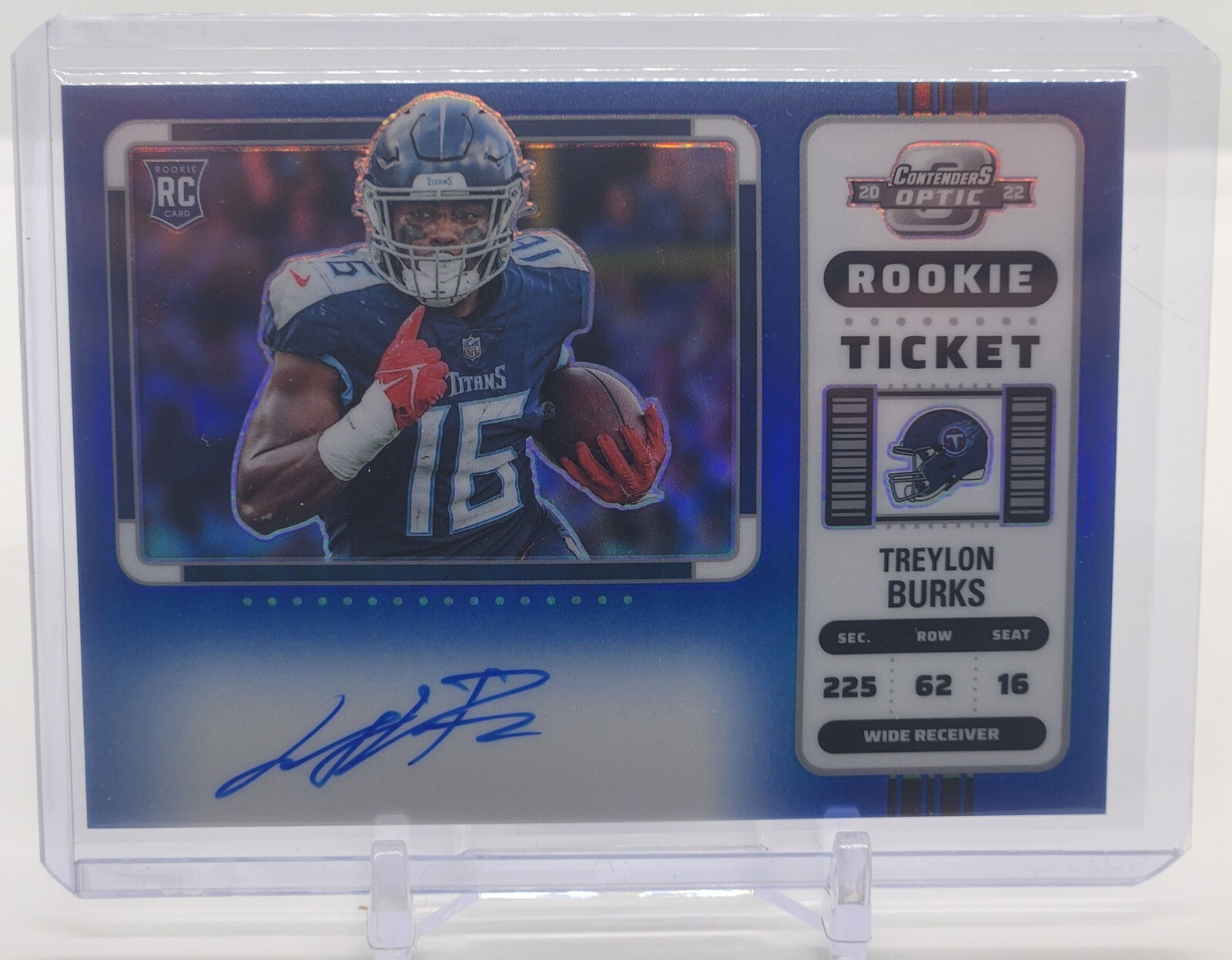 2022 Contenders Optic Treylon Burks Variation Rookie Ticket Auto Blue 25/25Â