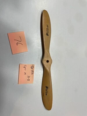 VINTAGE  AIRPLANE R/C TOP FLITE WOODEN PROPELLER, 10-8  SUPER-M (76) - Image 1 of 4