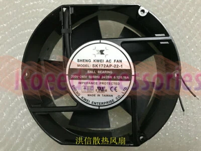 New 1 PCS SHENG KWEI Fan SK172AP-22-1 200-240V 0.12/0.16A 17251 17CM 2 Wire - Image 1 of 2