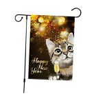 Happy Cat Garden Flag 18x12 Inch Vertical Double Sided Decorations New Year