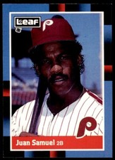 1988 LEAF JUAN SAMUEL . PHILADELPHIA PHILLIES #146