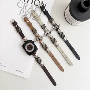 Cinturino donna pelle sottile per Apple Watch 10 9 8 7 6 SE 40/44/41/45/42/46mm - Foto 1 di 25