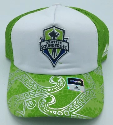 MLS Seattle Sounders FC Adidas Mujer Diseño Bajo Ala Gorra Ajustable #VD55W Foto 1 de 4